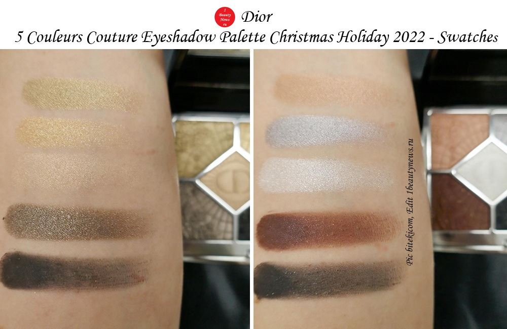 Dior 5 Couleurs Couture Eyeshadow Palette Christmas Holiday 2022 - Swatches
